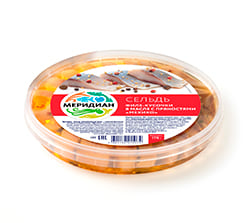 Herring fillet pieces in oil with spices "Mexico", 175 g