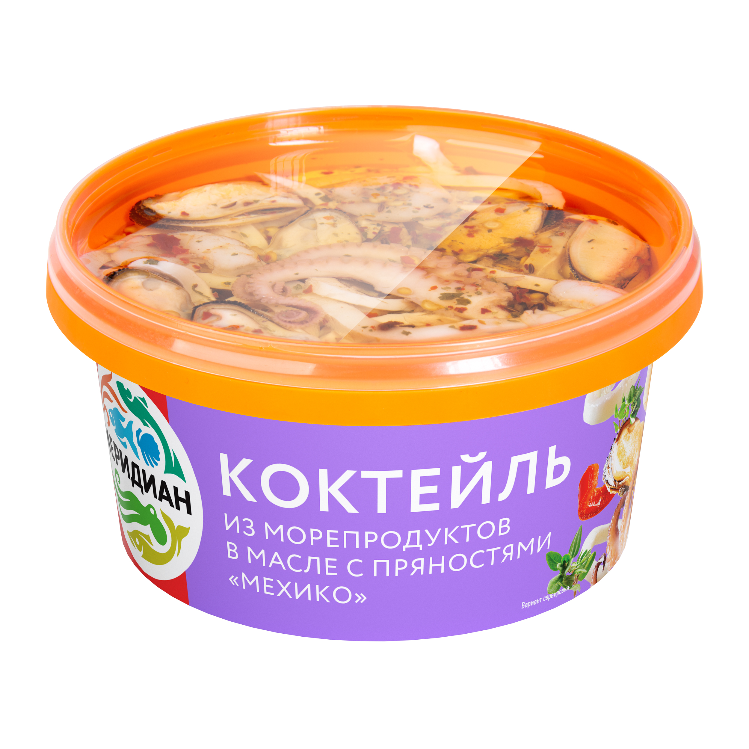 Seafood cocktail in oil with spices "Mexico", 430 g