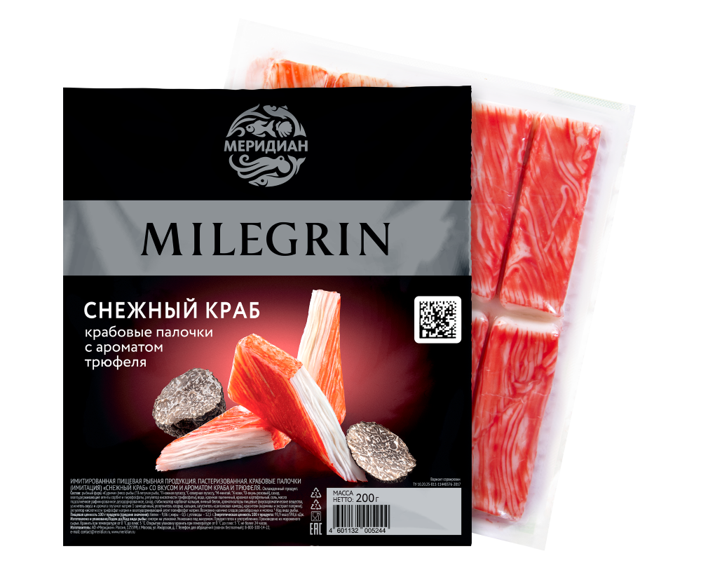 Crab sticks with truffle aroma "Snow crab" Milegrin