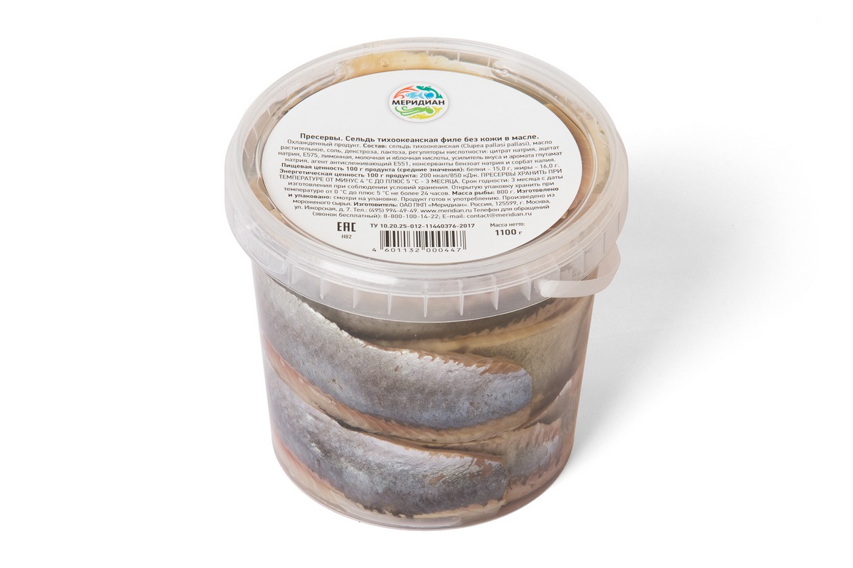 Herring fillet in oil, 1100g