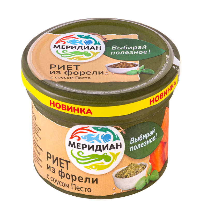 Риет из форели с соусом песто