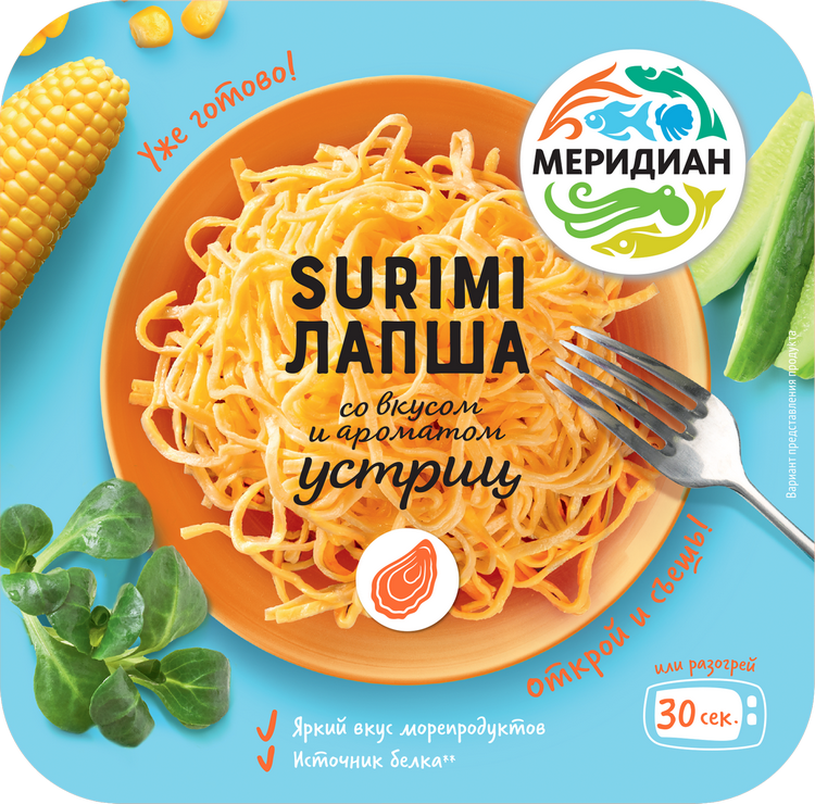 Surimi noodles with oyster flavor, 130g
