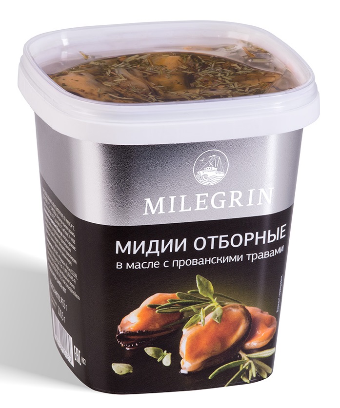 Mussels in oil with Provence herbs «Milegrin», 415 g