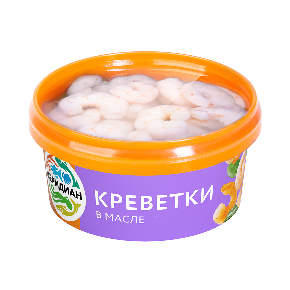 Shrimps in oil, 180 g