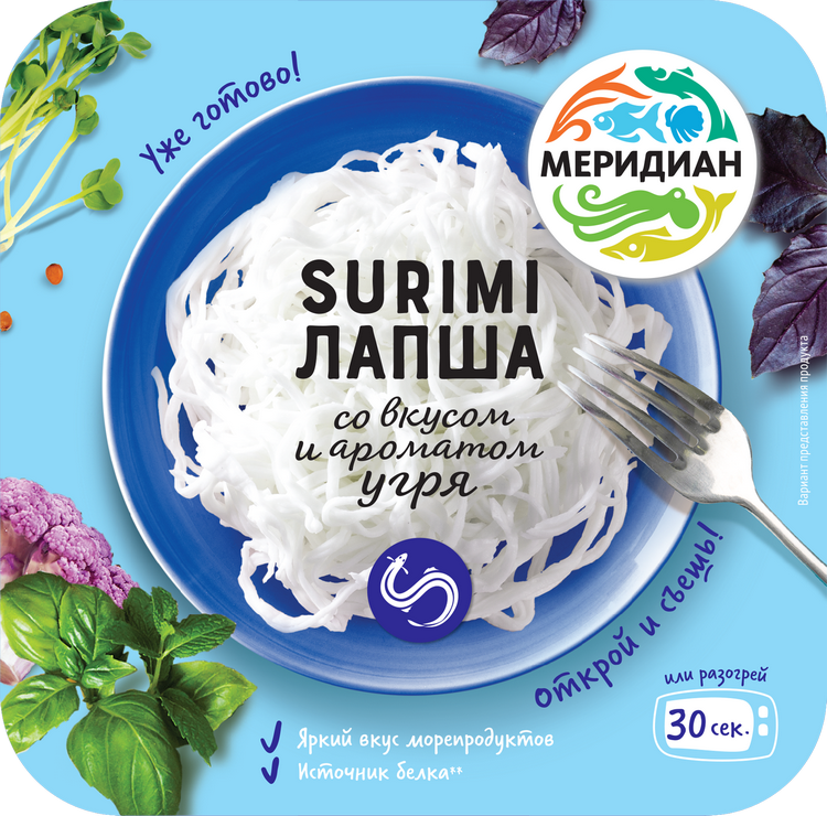 Surimi noodles with eel flavor, 130g