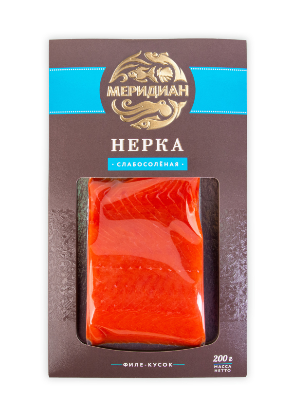 Red salmon salted, fillet