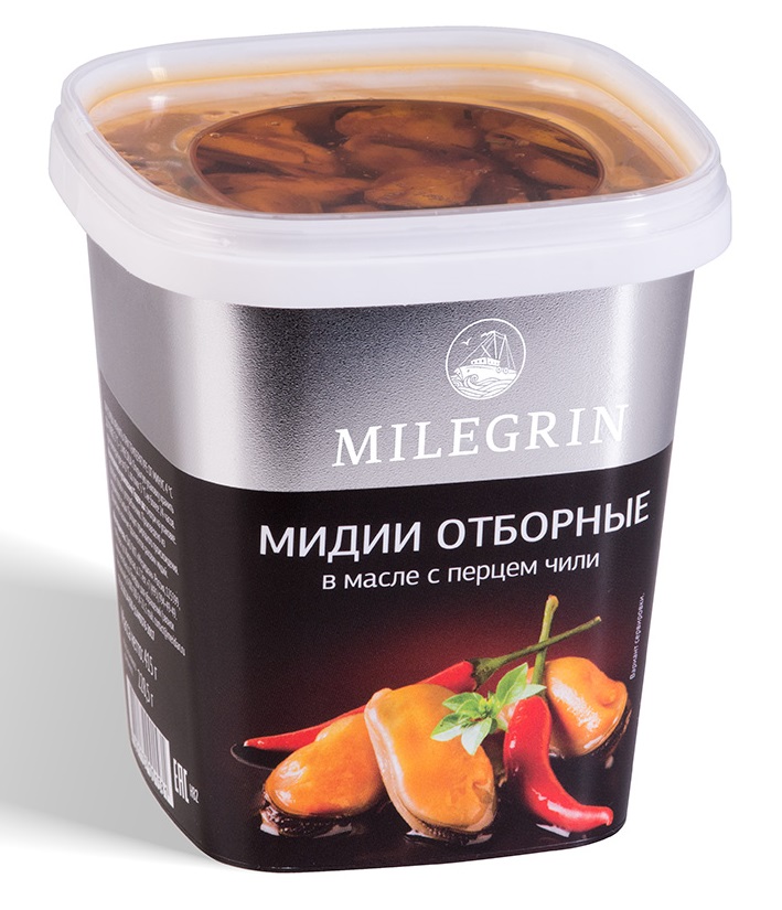 Mussels in oil with chili «Milegrin», 415 g